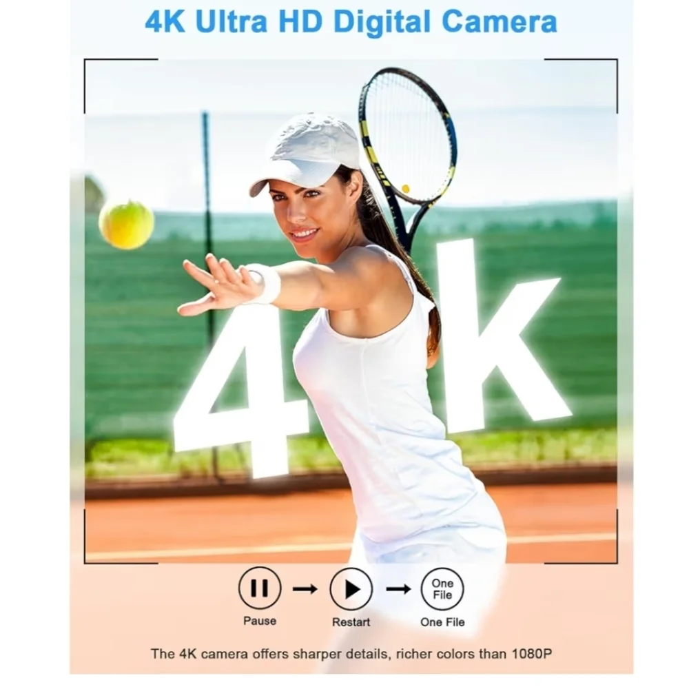 4K Digital Camera White